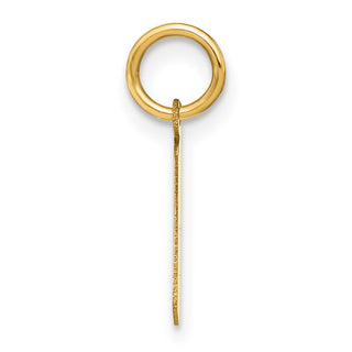 14k Yellow Gold Lowercase Letter L Initial Charm