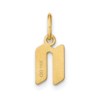 14k Yellow Gold Lowercase Letter N Initial Charm XNA1383Y/N