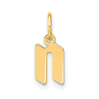14k Yellow Gold Lowercase Letter N Initial Charm XNA1383Y/N