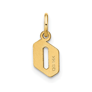 14k Yellow Gold Lowercase Letter O Initial Charm XNA1383Y/O