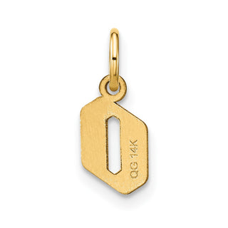 14k Yellow Gold Lowercase Letter O Initial Charm XNA1383Y/O