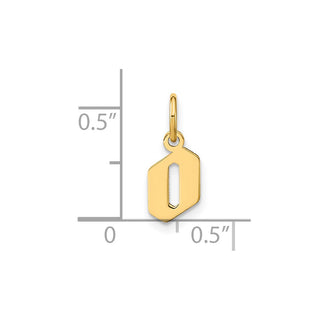 14k Yellow Gold Lowercase Letter O Initial Charm XNA1383Y/O