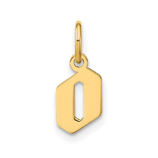 14k Yellow Gold Lowercase Letter O Initial Charm XNA1383Y/O