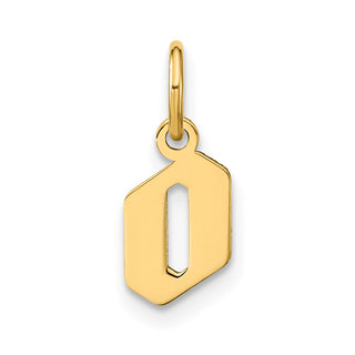 14k Yellow Gold Lowercase Letter O Initial Charm XNA1383Y/O