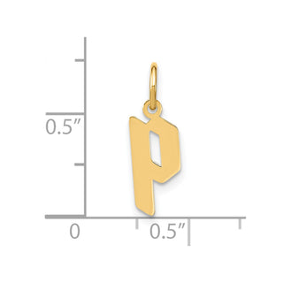 14k Yellow Gold Lowercase Letter P Initial Charm XNA1383Y/P