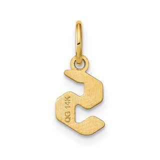 14k Yellow Gold Lowercase Letter S Initial Charm XNA1383Y/S