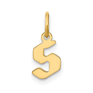 14k Yellow Gold Lowercase Letter S Initial Charm XNA1383Y/S