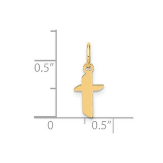 14k Yellow Gold Lowercase Letter T Initial Charm XNA1383Y/T