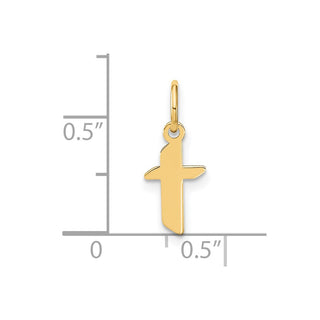14k Yellow Gold Lowercase Letter T Initial Charm XNA1383Y/T