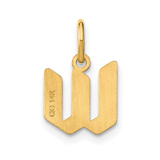 14k Yellow Gold Lowercase Letter W Initial Charm XNA1383Y/W