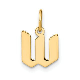 14k Yellow Gold Lowercase Letter W Initial Charm XNA1383Y/W