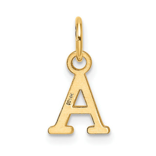 14K Yellow Gold Cutout Letter A Initial Pendant
