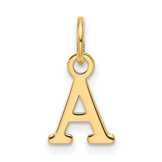 14K Yellow Gold Cutout Letter A Initial Pendant