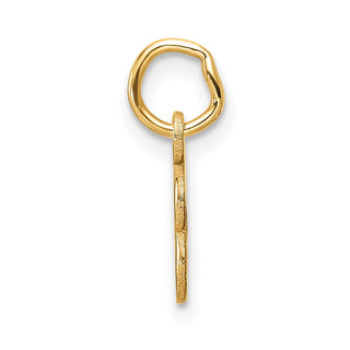 14K Yellow Gold Cutout Letter B Initial Pendant