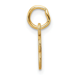14K Yellow Gold Cutout Letter B Initial Pendant