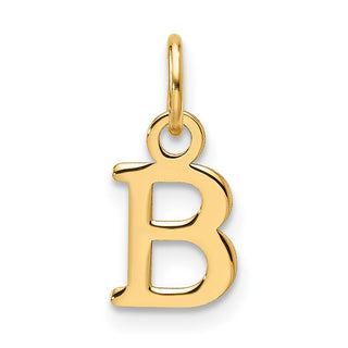 14K Yellow Gold Cutout Letter B Initial Pendant