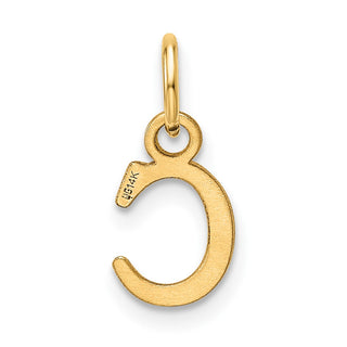 14K Yellow Gold Cutout Letter C Initial Pendant