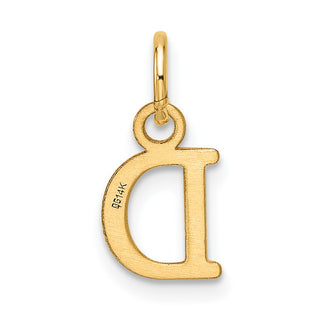 14K Yellow Gold Cutout Letter D Initial Pendant