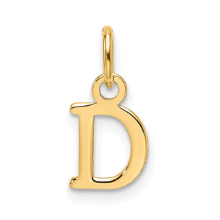 14K Yellow Gold Cutout Letter D Initial Pendant