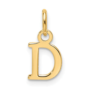 14K Yellow Gold Cutout Letter D Initial Pendant