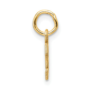 14K Yellow Gold Cutout Letter E Initial Pendant