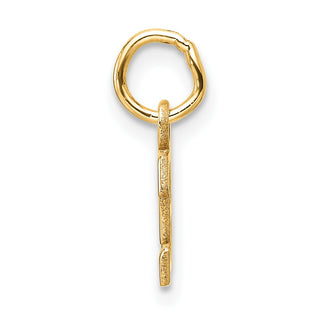 14K Yellow Gold Cutout Letter E Initial Pendant