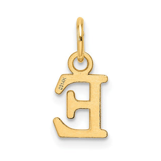 14K Yellow Gold Cutout Letter E Initial Pendant