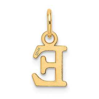 14K Yellow Gold Cutout Letter E Initial Pendant