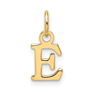 14K Yellow Gold Cutout Letter E Initial Pendant