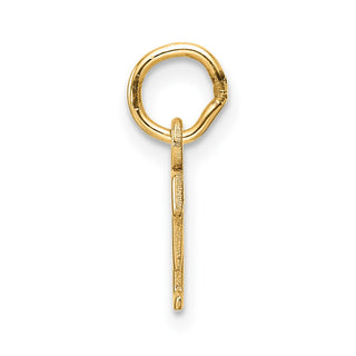14K Yellow Gold Cutout Letter F Initial Pendant