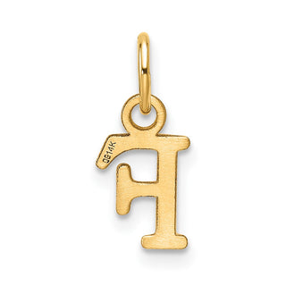 14K Yellow Gold Cutout Letter F Initial Pendant