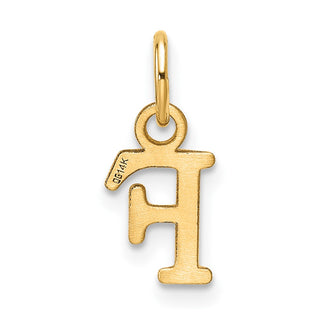 14K Yellow Gold Cutout Letter F Initial Pendant