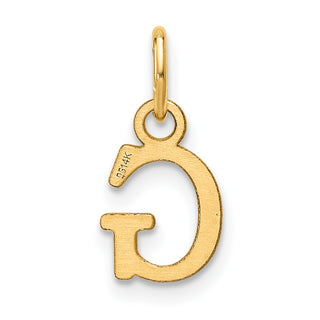 14K Yellow Gold Cutout Letter G Initial Pendant