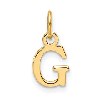 14K Yellow Gold Cutout Letter G Initial Pendant
