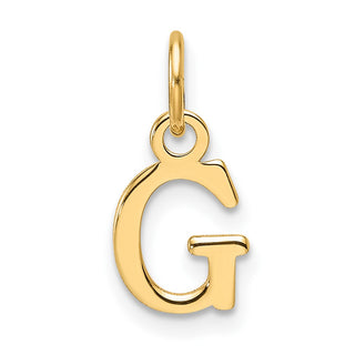 14K Yellow Gold Cutout Letter G Initial Pendant