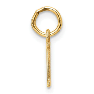 14K Yellow Gold Cutout Letter H Initial Pendant