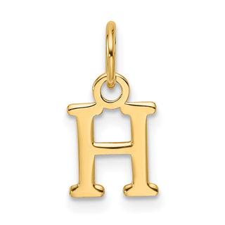14K Yellow Gold Cutout Letter H Initial Pendant