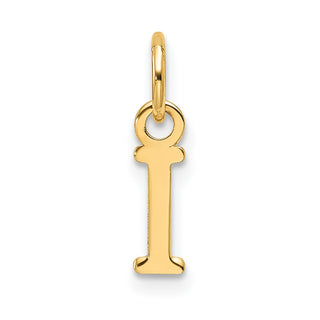14K Yellow Gold Cutout Letter I Initial Pendant