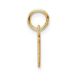 14K Yellow Gold Cutout Letter J Initial Pendant