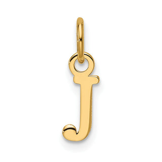 14K Yellow Gold Cutout Letter J Initial Pendant