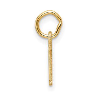 14K Yellow Gold Cutout Letter M Initial Pendant