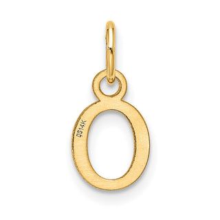 14K Yellow Gold Cutout Letter O Initial Pendant