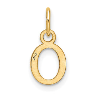 14K Yellow Gold Cutout Letter O Initial Pendant