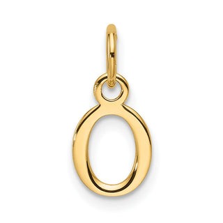 14K Yellow Gold Cutout Letter O Initial Pendant
