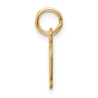14K Yellow Gold Cutout Letter Q Initial Pendant