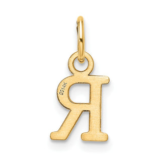14K Yellow Gold Cutout Letter R Initial Pendant