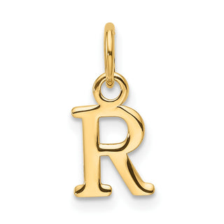 14K Yellow Gold Cutout Letter R Initial Pendant