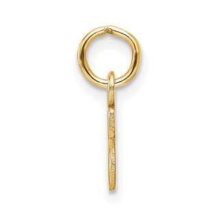 14K Yellow Gold Cutout Letter S Initial Pendant