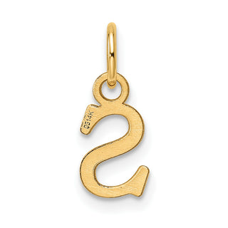 14K Yellow Gold Cutout Letter S Initial Pendant