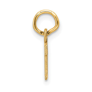 14K Yellow Gold Cutout Letter T Initial Pendant
